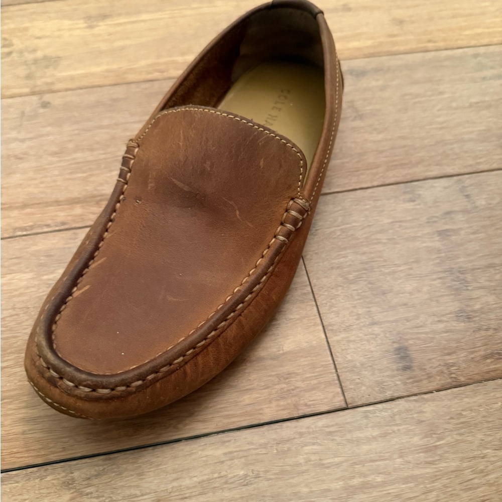 Cole Haan Tan Leather Men's Slip-On Loafers